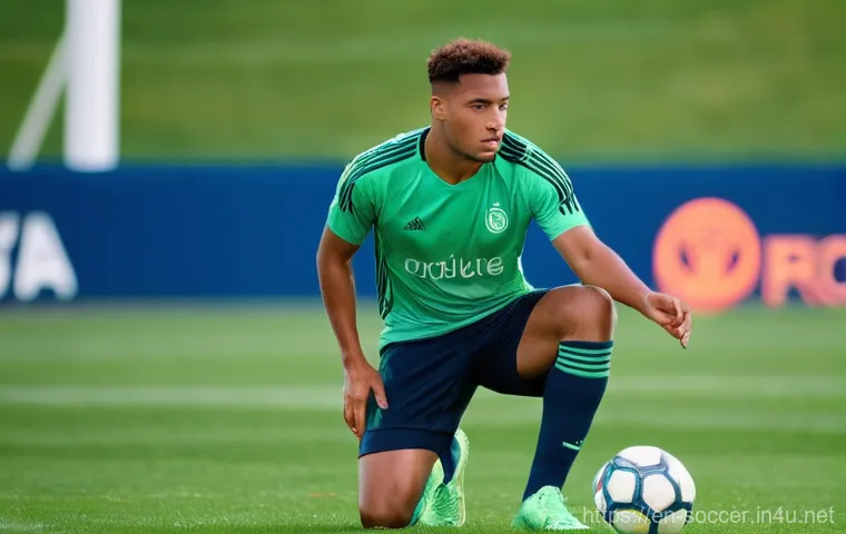 축구 유니폼 주문 제작 가이드 - **Prompt 1: Team Spirit and Custom Design**
    "A diverse group of young adult and teenage football...