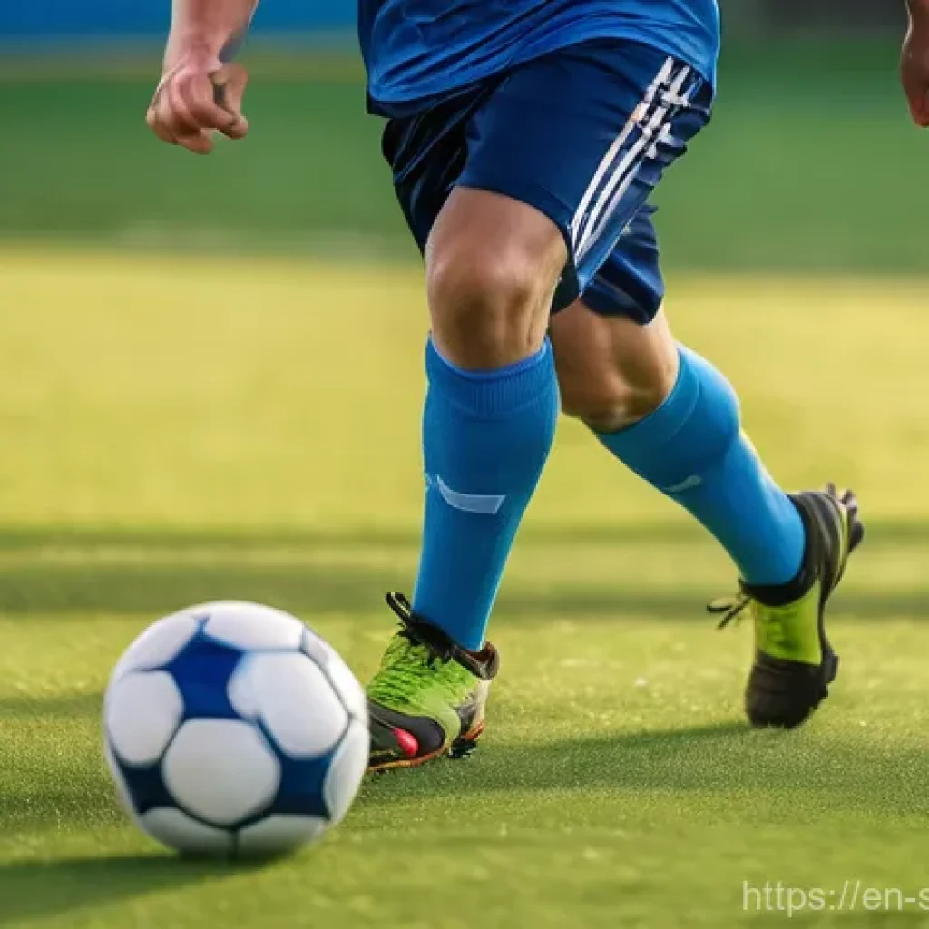 축구 트라이얼 준비 팁 - **Prompt: Intense Training Focus**
    A young male footballer, approximately 17 years old, with a l...