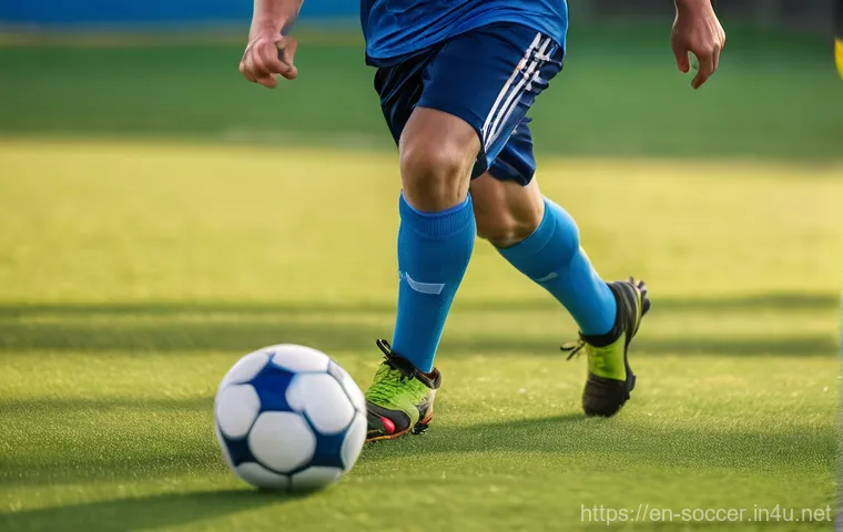 축구 트라이얼 준비 팁 - **Prompt: Intense Training Focus**
    A young male footballer, approximately 17 years old, with a l...