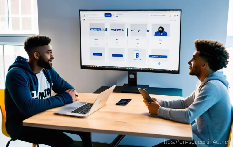 축구 매거진 트렌드 - **Prompt: The Digital Transformation of Football Fandom**
    "A vibrant, dynamic scene depicting th...