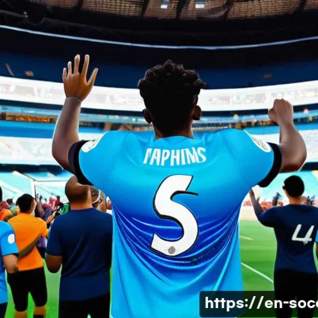 축구 브랜드의 성공 전략 - **Prompt: Immersive Fan Event with Augmented Reality**
    A vibrant, sunlit stadium concourse fille...