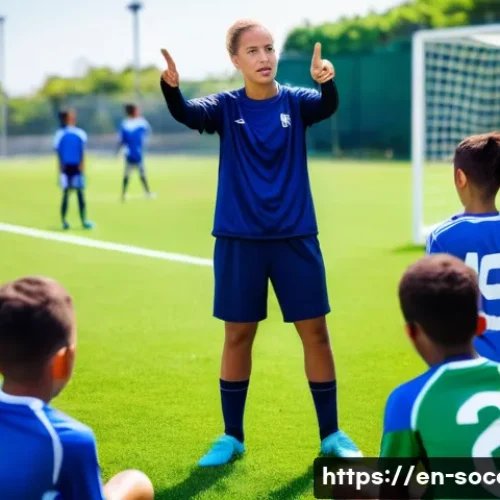 축구 연습 스케줄 짜기 - **Prompt:** A diverse group of youth soccer players, aged 10-14, gathered around a male or female co...