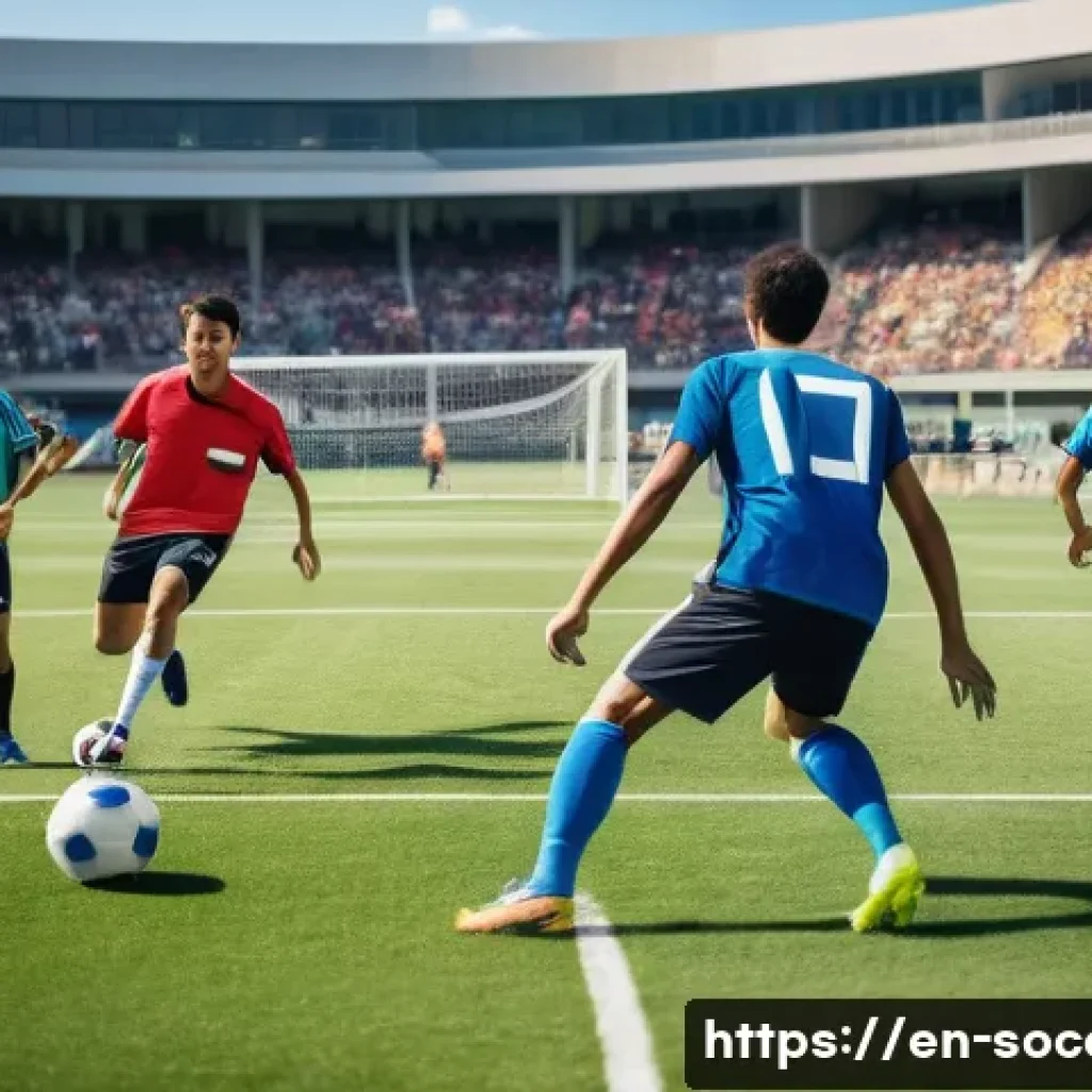 축구 팀워크 훈련법 - A dynamic soccer training scene on a sunny outdoor field featuring a diverse group of adult players ...