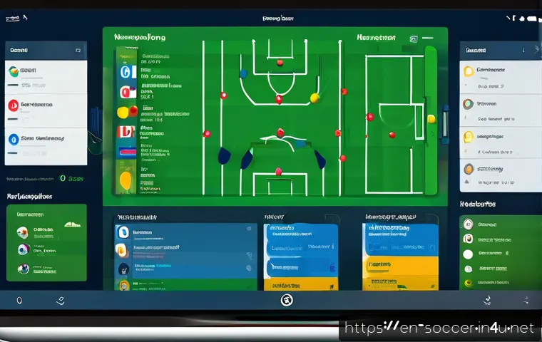 축구 팀 명단 관리 툴 - A dynamic digital sports team management dashboard displayed on a modern tablet screen, showing real...